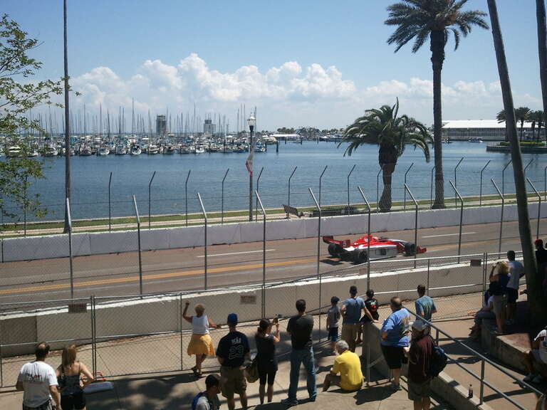 Stefan Wilson driving along the Bay Shore Drive SE section during the qualifying race of the Indy Lights class at the 2011 Honda Grand Prix of St. Petersburg.