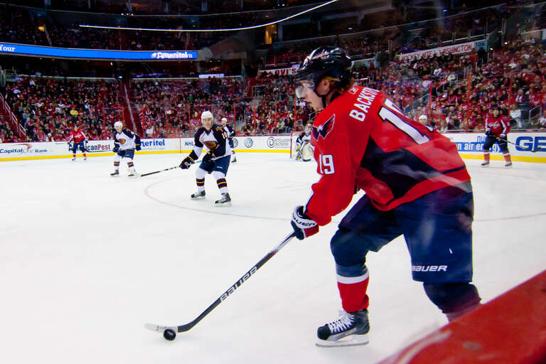 Backstrom holds it in the zone