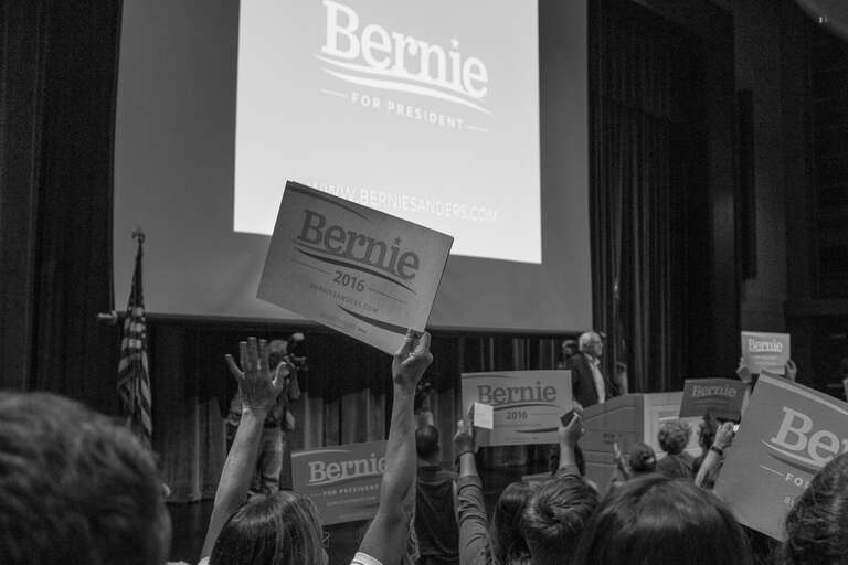 A few quick photos from a speech by U.S. Senator Bernie Sanders at a campaign event at Valley High School in West Des Moines.