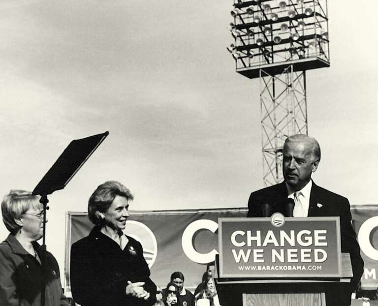 From right to left, and also in order of importance.