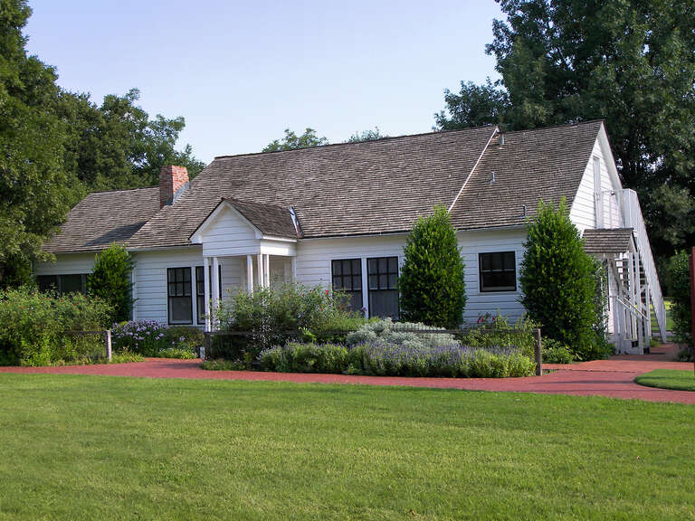 The Bill and Maude Dodson House in Farmers Branch, Texas, United States. It was built in 1937 and was the home of Farmer Branch's first mayor. The house was designated a Recorded Texas Historic Landmark in 2007.