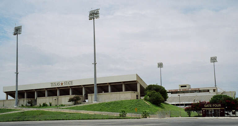 Bobcat Stadium at Texas State University - San Marcos before the 2011-2012 expansion.