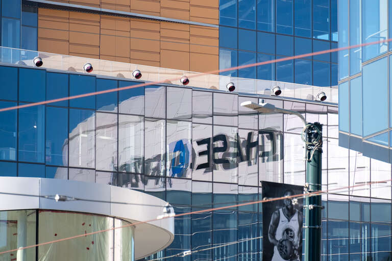 Chase Center during construction in July 2019