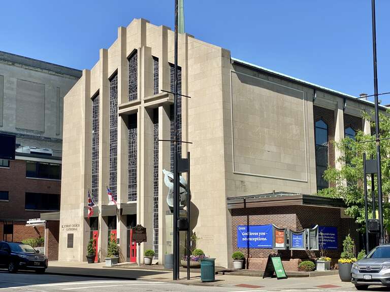 Built in 1907 and 1957, this Gothic Revival and Modern cathedral serves as the seat of the Episcopal Diocese of Southern Ohio.  The older Parish House was built in the Gothic Revival style in 1907 to serve as a compliment to the previous church