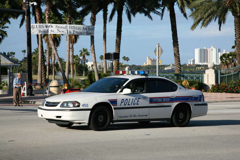 Police cruiser in Daytona Beach, Florida