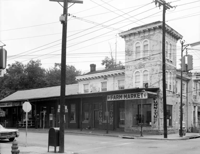 View of Frederick B&amp;amp;O railroad station, East All Saints and Market Streets, Frederick, Maryland. Built 1855, modified 1895 and 1921. Operated as a railroad depot until 1948.