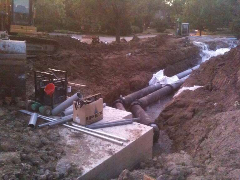 Geothermal loops construction, July 30, 2011