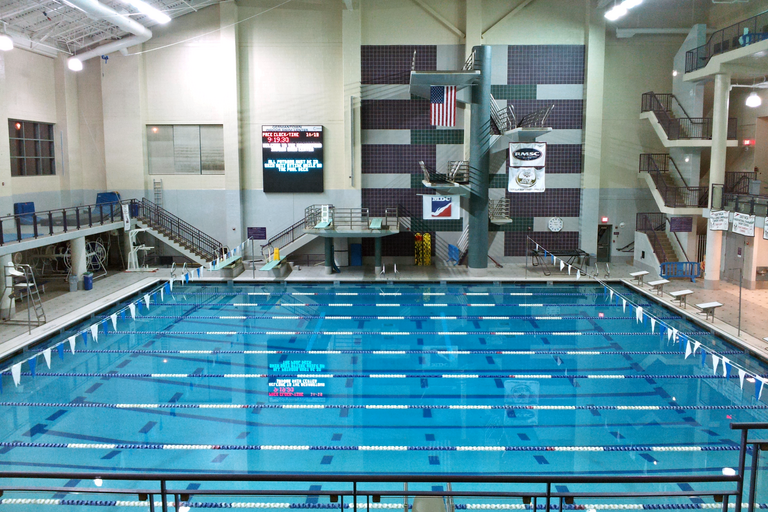 Competition pool at Germantown Indoor Swim Center, a county-operated indoor swimming pool in Boyds, Maryland.

Ben Schumin is a professional photographer who captures the intricacies of daily life.  This image may be used under Creative Commons