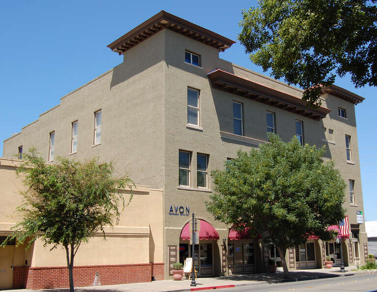 The I.O.O.F. building in Woodland, California.  This building is listed on the National Register of Historic Places.  The exterior has been updated but close inspection reveals the historic structure underneath.