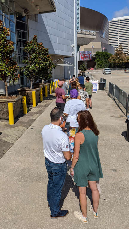 Election 2020: early voting at the Smoothie King Center in New Orleans