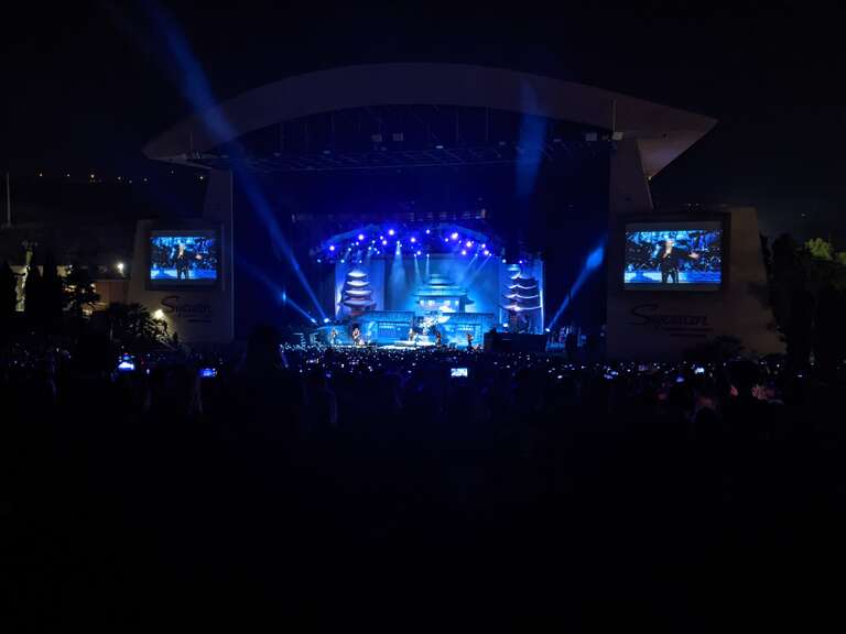 Iron Maiden performing at the North Island Credit Union Amphitheatre on 25 September 2022.