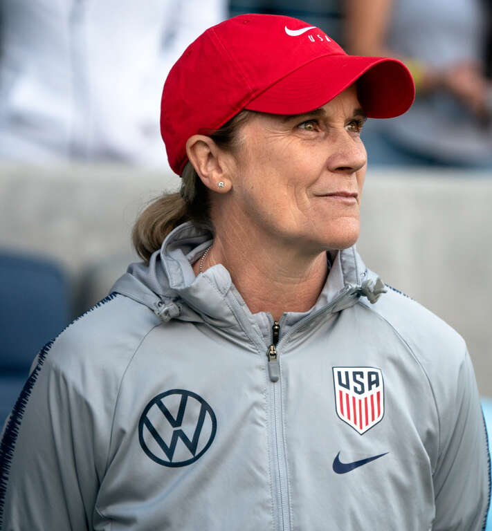 Jill Ellis, USWNT coach at a Victory Tour game held at Allianz Field in St Paul, Minnesota