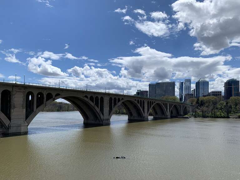 The Key Bridge and Rosslyn skyline viewed from Washington, D.C.