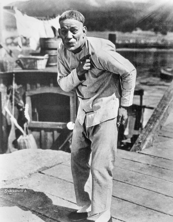 Lon Chaney as Chinese immigrant Yen Sin in the film Shadows (1922). This film was shot on location in Balboa.
There are no known copyright restrictions on this image. All future uses of this photo should include the courtesy line, &quot;Photo courtesy