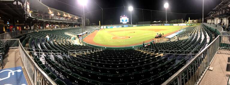 Panorama of field at Montgomery Biscuit Stadium.