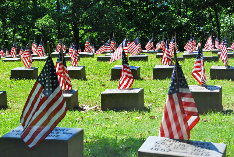 Soldiers' plot at Oakwood Cemetery in Troy, New York, United States