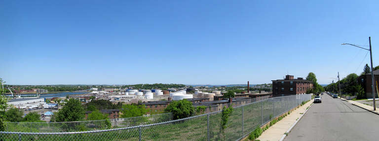 Panorama from Faywood Avenue on Orient Heights in May 2012
