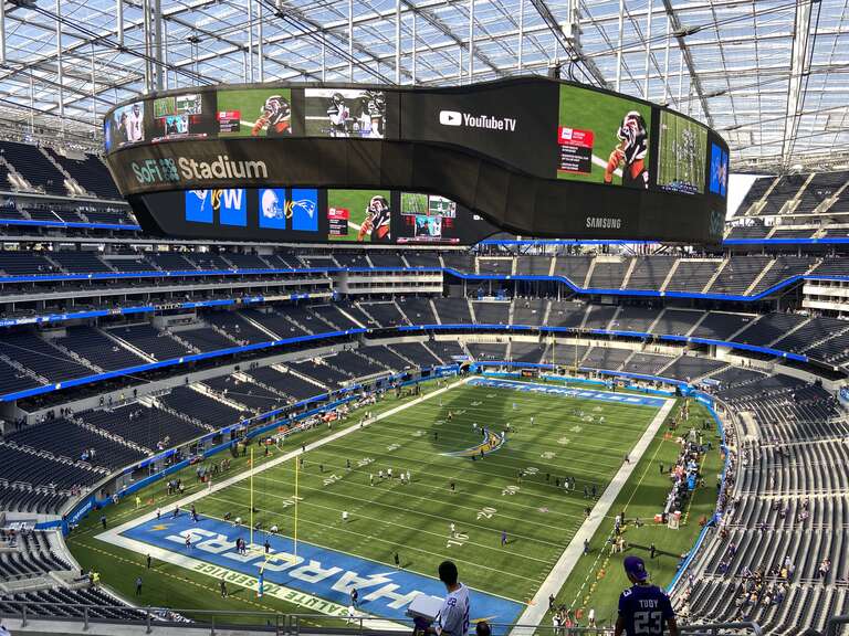 Interior of SoFi Stadium - November 14, 2021 - Los Angeles Chargers vs Minnesota Vikings
