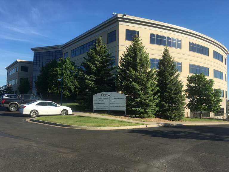A building on E Century Avenue in Bismarck, North Dakota, that houses a variety of state agencies: Workforce Safety &amp;amp; Insurance; Retirement &amp;amp; Investment; Parks &amp;amp; Recreation; PERS; Child Support; Commerce; and OBM Risk Management.