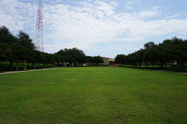 The Kelly Lawn on the campus of Texas Christian University in Fort Worth, Texas (United States).