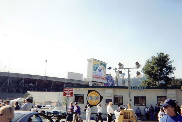 The Rose Bowl is an outdoor American Football stadium in Pasadena, California, near Los Angeles. The stadium is the site of the annual college football bowl game, the Rose Bowl, held on New Year's Day. In 1982, it became the home field of the UCLA