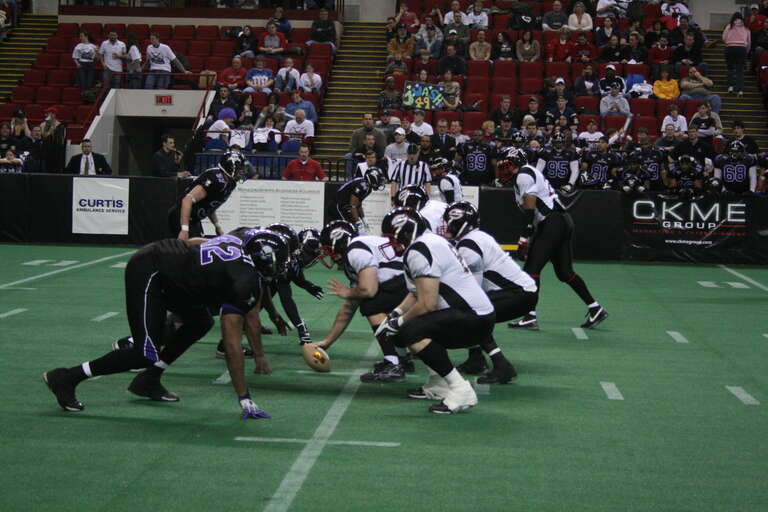 Chicago Slaughter Quarterback Ronnie Gordon calling out the count.