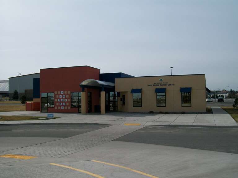 Ben Franklin Transit: Three Rivers Transit Center at 7109 W. Okanogan Place in Kennewick, Washington.