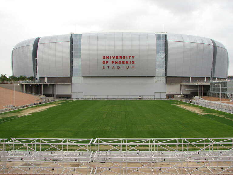 Removable field outside the University of Phoenix Stadium, Glendale, Arizona, USA