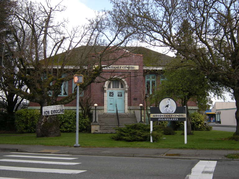 Auburn Dance Center, formerly Auburn Public Library, 306 Auburn Avenue, Auburn, Washington. The building is listed on the National Register of Historic Places.