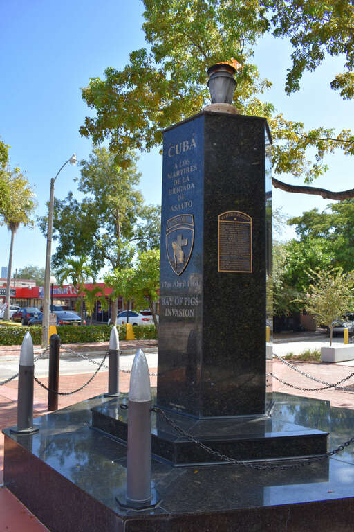 A monument in the Little Havana neighborhood of Miami to the martyrs who died at Playa Giron during the failed Bay of Pigs Invasion of Cuba.