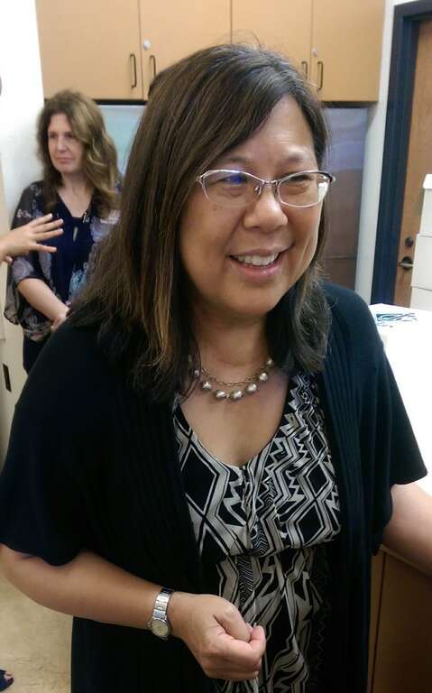 California politician Betty Yee, appearing at a political event in Davis, California. Photo by Jim Heaphy.