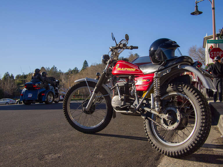 500px provided description: I saw this beauty in Julian, CA [#retro ,#vintage ,#motorcycle ,#alpina ,#bultaco]