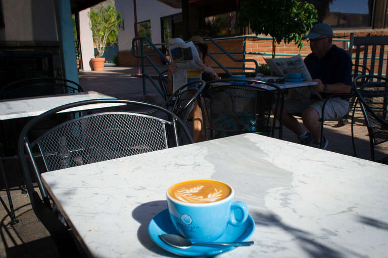 A cappuccino in Palm Springs, California