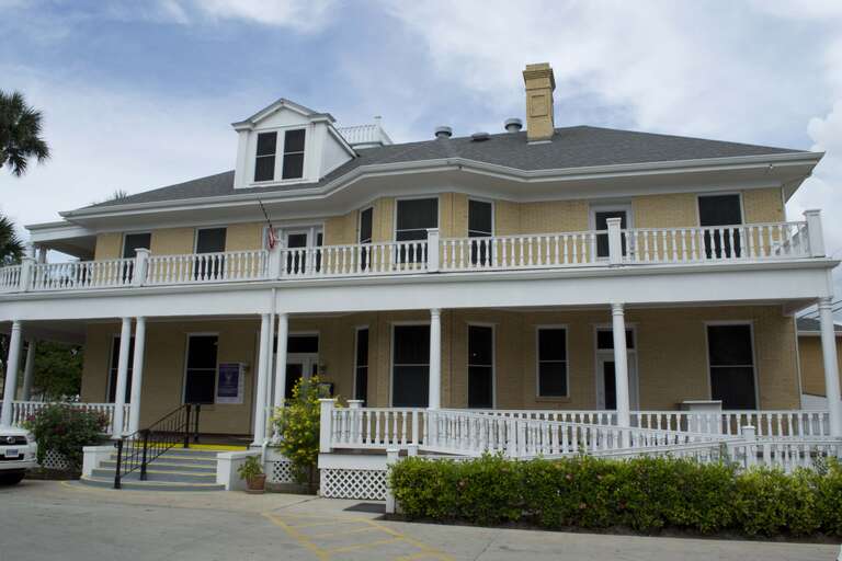 The Celaya-Creager House in Brownsville, TX. Listed on the NRHP.