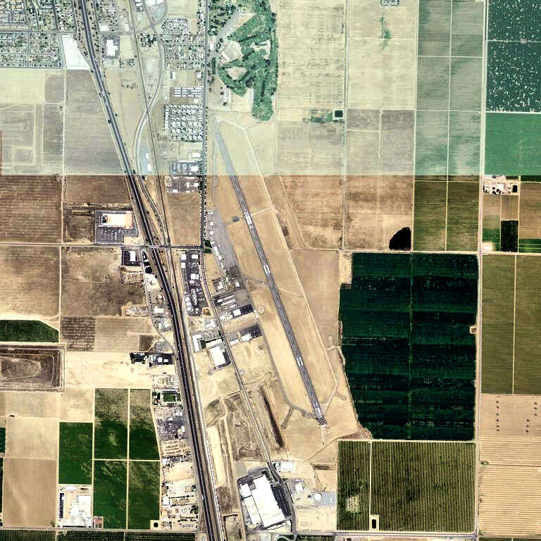 USGS digital orthophoto of Delano Municipal Airport in Delano, Kern County, California, United States