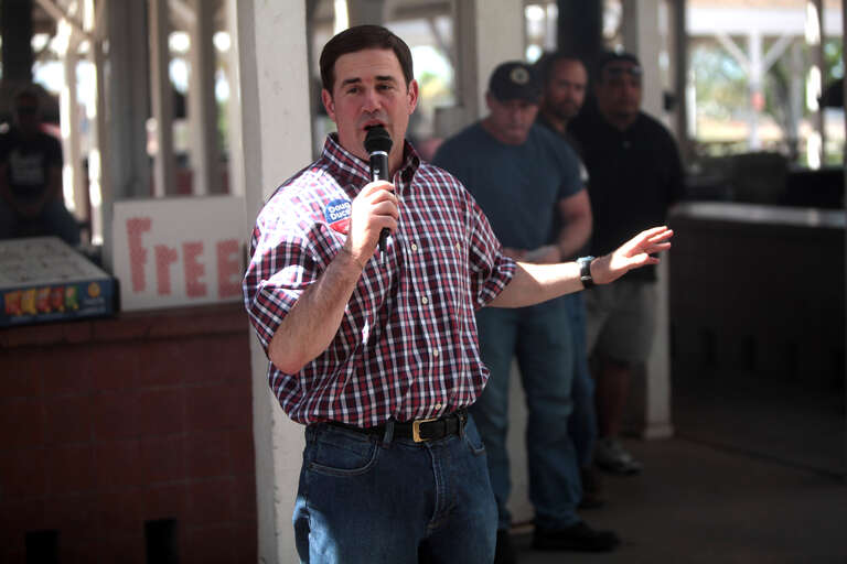 Treasurer Doug Ducey speaking at a statewide candidate victory tour stop at Sahuaro Ranch Park in Glendale, Arizona.

Please attribute to Gage Skidmore if used elsewhere.