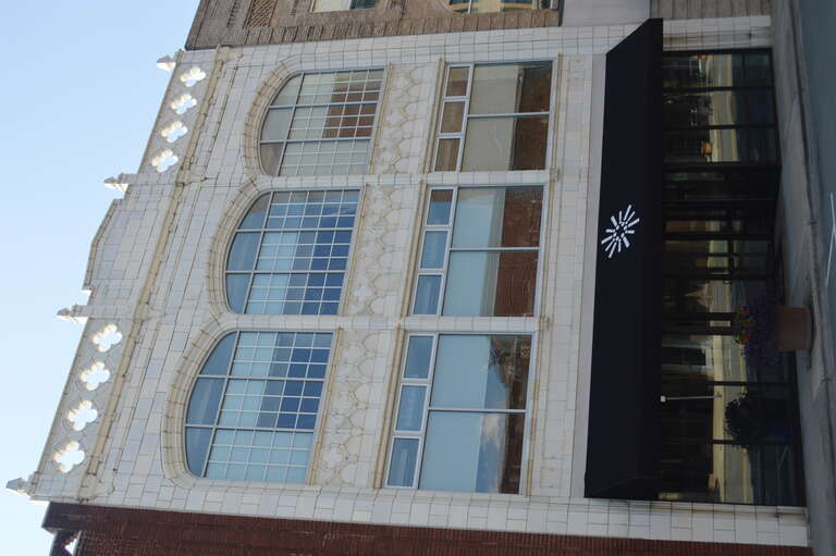 Front of the Efird Building, located at 133 E. Davis Street in Burlington, North Carolina, United States.  Built in 1919, it is listed on the National Register of Historic Places.