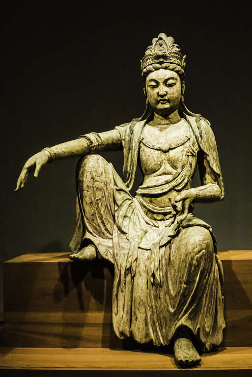 500px provided description: Guanyin in the Honolulu Museum of Art in Honolulu, Hawaii. 
China, first half of 11th century A.D.

Wood with traces of pigment [#art ,#asia ,#sculpture ,#hawaii ,#ancient ,#china ,#guanyin ,#seated ,#honolulu ,#northern