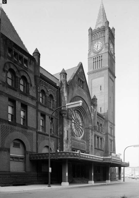 Indianapolis Union Station, north front from northeast.
