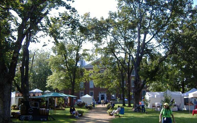 The Kentucky Bourbon Festival, in front of Spalding Hall, in Bardstown, Kentucky.