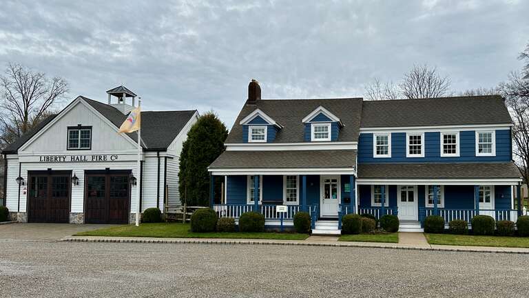 The Liberty Hall Fire Co. and Visitor Center, the &quot;Blue&quot; House, at the Liberty Hall in Union Township, Union County, New Jersey.



This is an image of a place or building that is listed on the National Register of Historic Places in the United