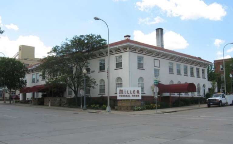 Miller Funeral Home in downtown Sioux Falls, South Dakota, USA.