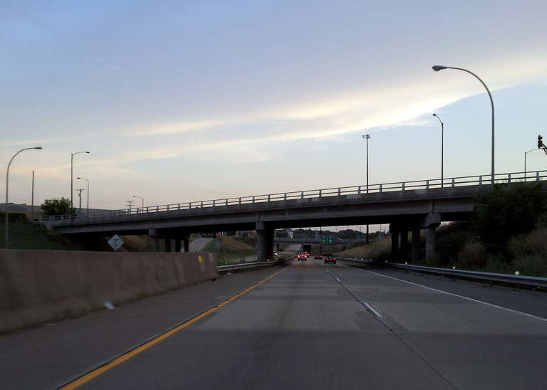 Minnesota State Highway 280 - St Paul, MN. Overpass bridge carries University Avenue.