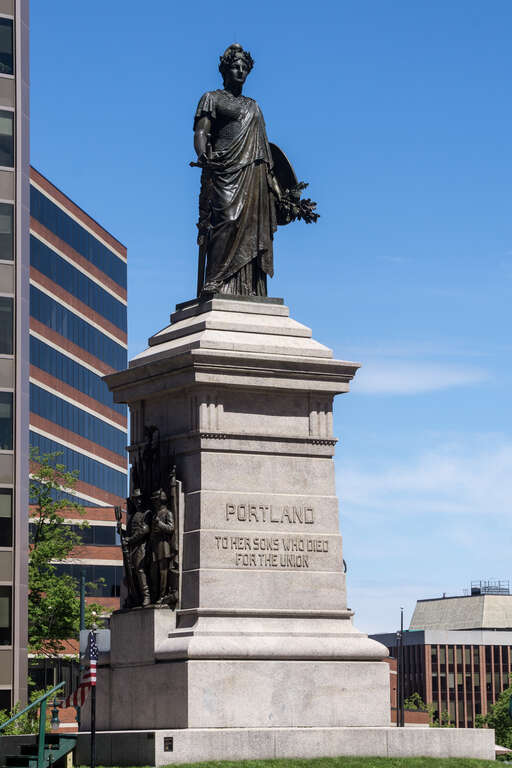 Our Lady of Victories statue, Monument Square, Portland, Maine