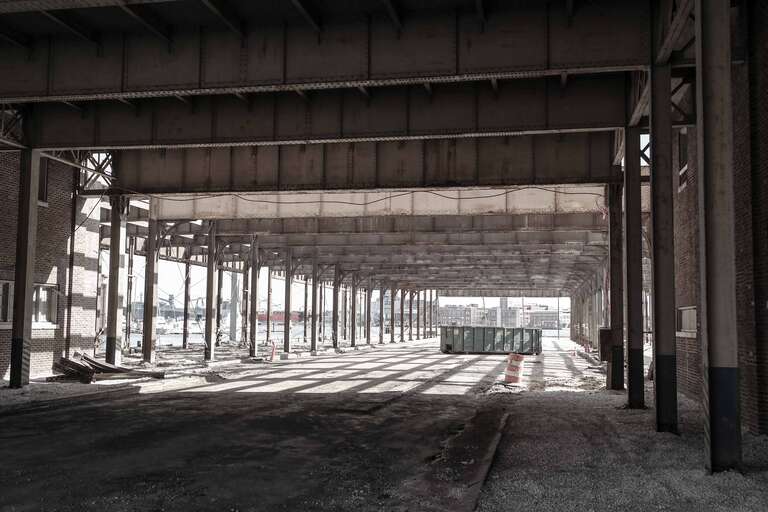 A view of the 1914 Recreation Pier in Baltimore's Fells Point neighborhood