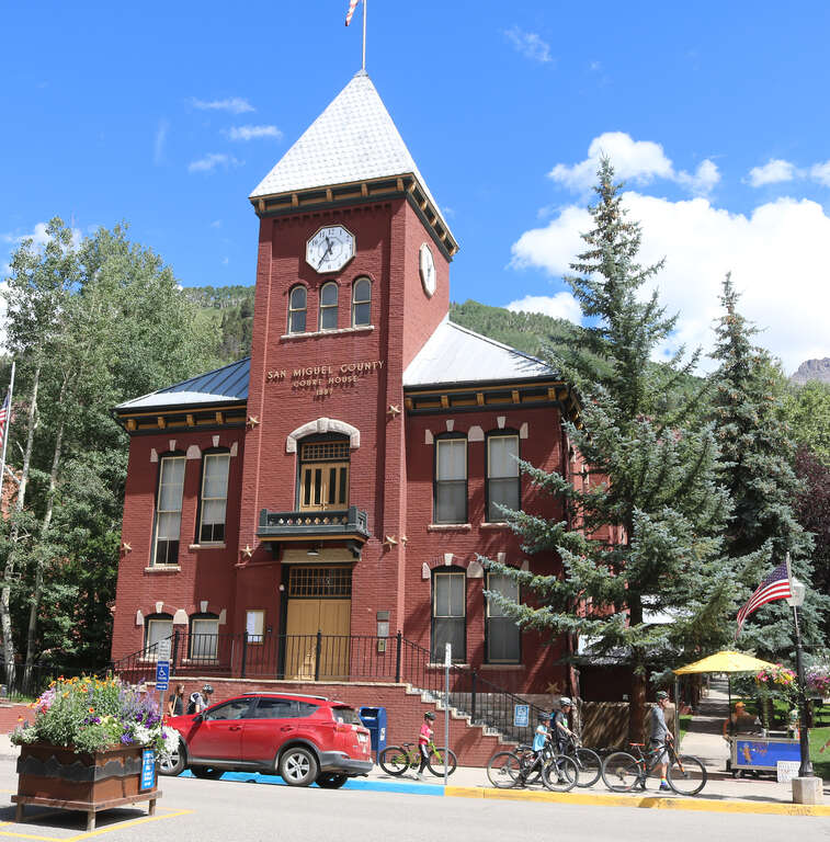 The San Miguel County (Colorado) Courthouse, located at 305 West Colorado Avenue, Telluride, Colorado.