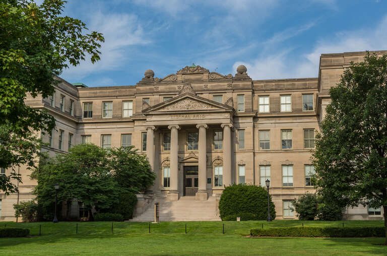 Schaeffer Hall, the College of Liberal Arts and Sciences, at the University of Iowa in Iowa City, Iowa.