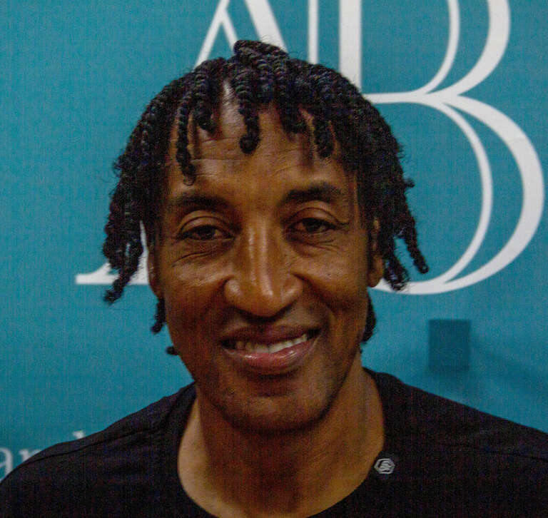 Scottie Pippen at his book signing for Unguarded at Anderson's Bookshop on 2-5-22 in Naperville, IL.