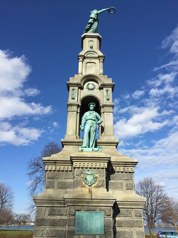 Soldiers and Sailors Monument in Seaside Park in Bridgeport, Connecticut, dedicated in 1876 to Bridgeport men who served in Union forces during the American Civil War.