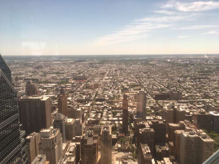 A view of South Philadelphia from the One Liberty Observation Deck in Center City.
